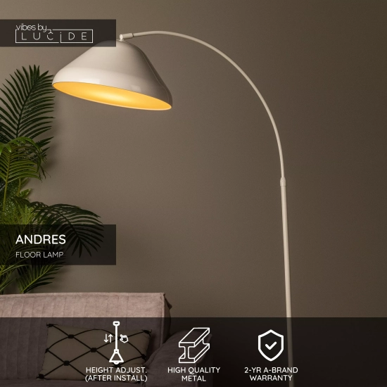 ANDRES - Lampa podłogowa - 1xE27 - Cream - Vibes 65705/01/38 LUCIDE